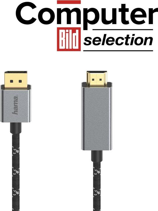 Produktbild Hama DisplayPort — HDMI (Typ A) (1.50 m, DisplayPort, HDMI)