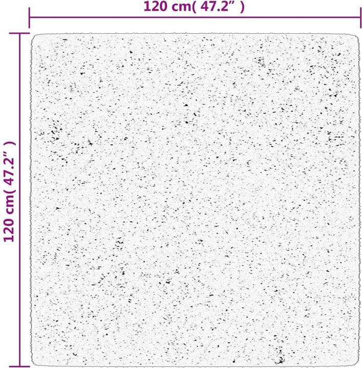 Actual product image VidaXL Shaggy high pile modern carpet (120 x 120 cm)