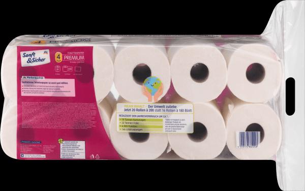 Immagine prodotto dm Sanft&Sicher Carta igienica premium (20 x)