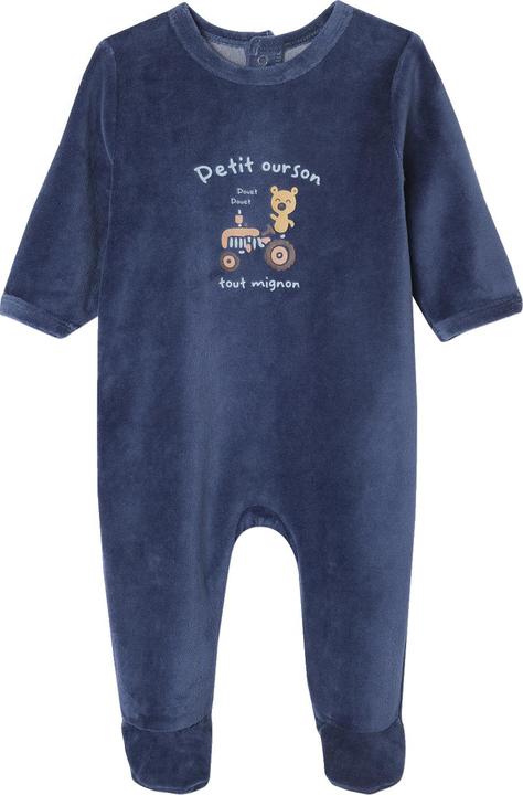 Vertbaudet 2er-Pack Baby Samt-Strampler mit Recycling-Polyester, Feuerwehr