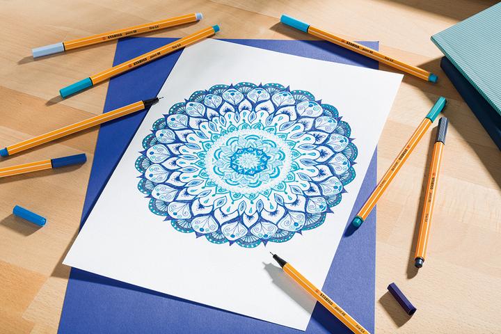 Actual product image STABILO Fineliner Point 88 (Blue, 3 x)