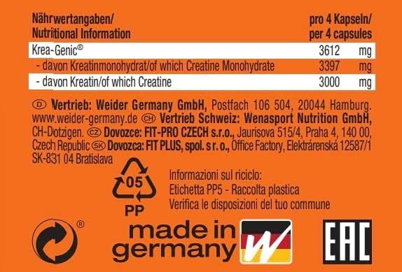 Produktbild Weider Maximum Krea-Genic (1 Stück, Kapseln, 230 g)