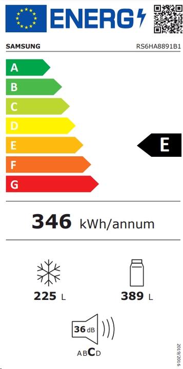 Energie-Label Samsung RS6HA8891B1 (614 l)