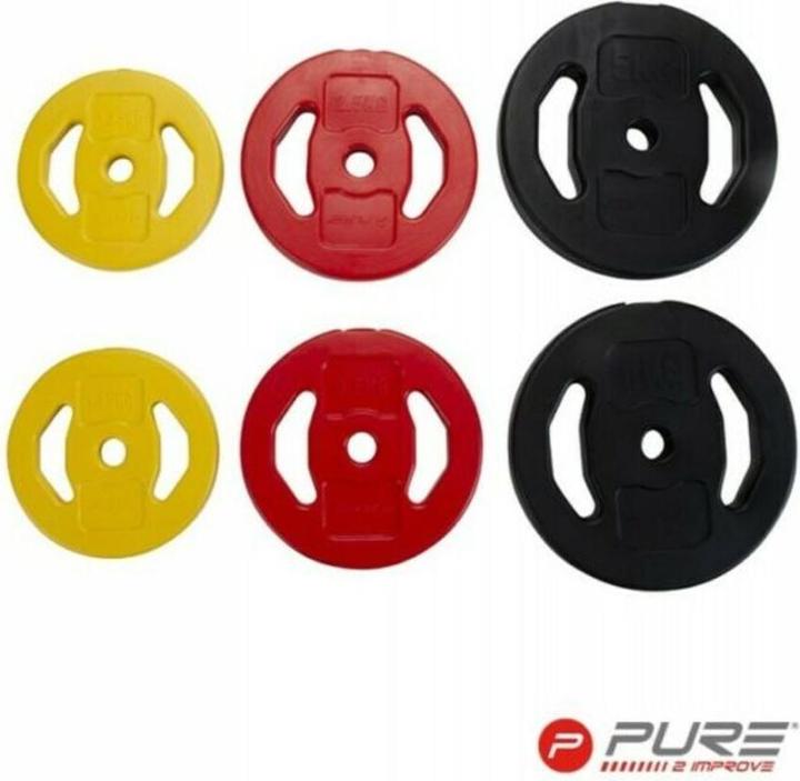 Produktbild Pure2improve Zement-Langhantelset 20kg (2 x 5 kg, 2 x 2.5 kg, 2 x 1.25 kg)