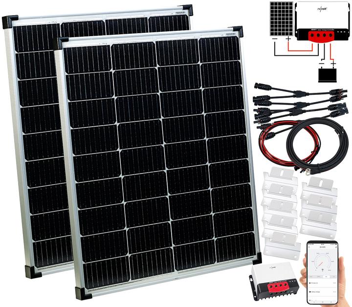 Actual product image Revolt MPPT charge controller with 2x 110 W solar module