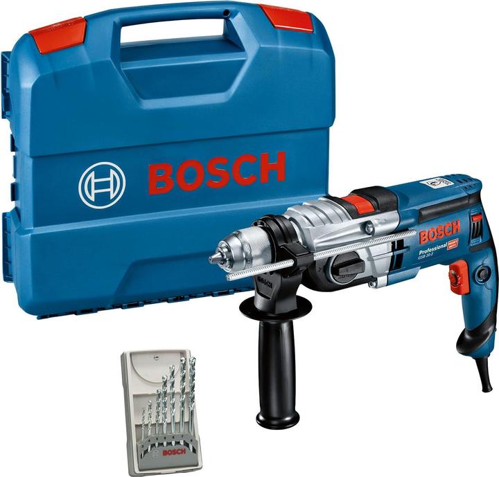 Produktbild Bosch Professional Schlagbohrmaschine GSB 20-2, mit 7-teiligem Steinbohrer-Set (Netzbetrieb)