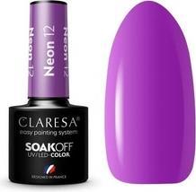 Claresa Neon UV-Nagellack 5ml - 12er Pack (Lila, Farblack)