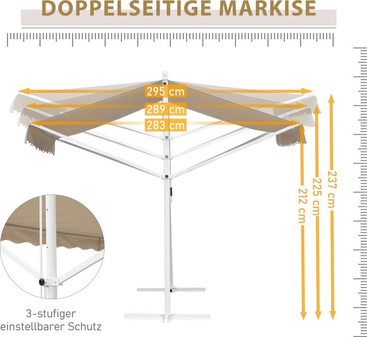 Image du produit Outsunny Store de jardin à manivelle (3.42 m)