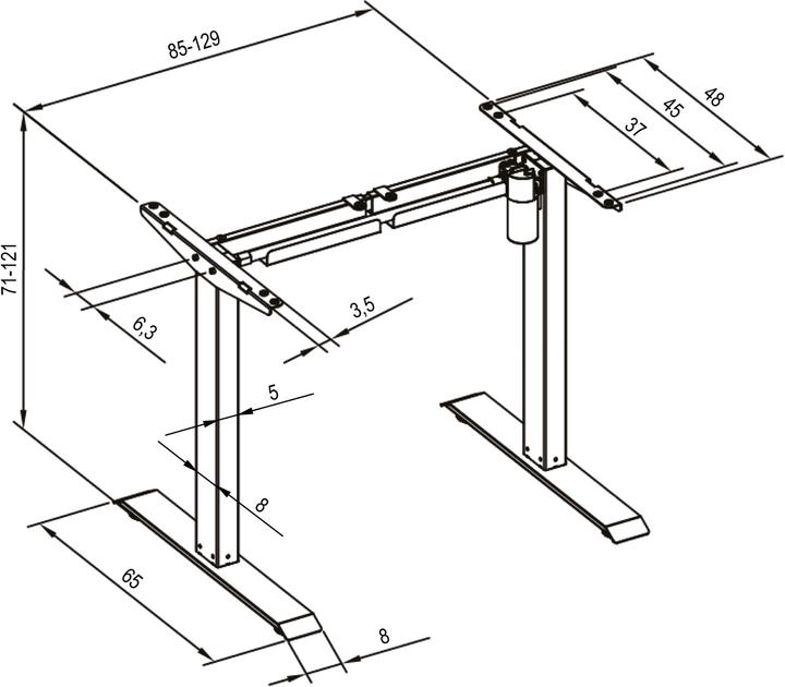 Image du produit tectake Bureau assis debout