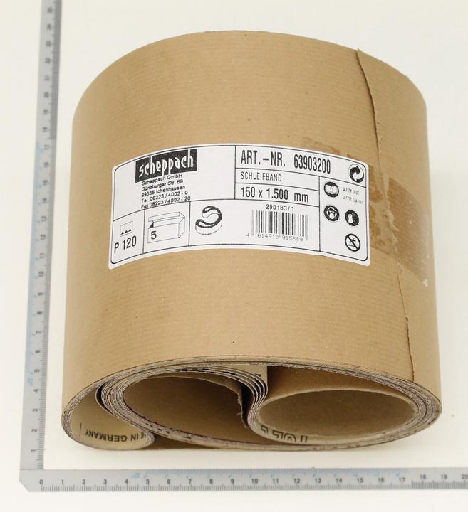 Actual product image Scheppach Sanding belt 150 x 1500 mm P120