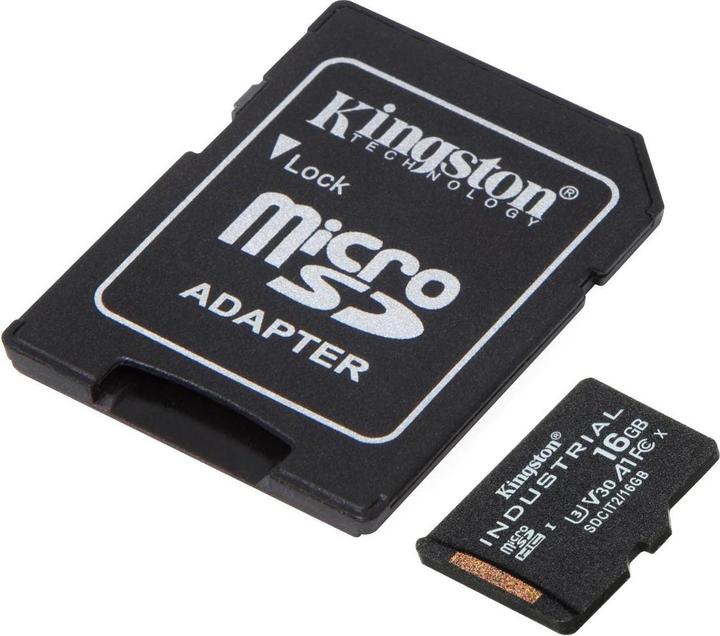Actual product image Kingston microSDHC Industrial (16 GB, microSDHC, U3, UHS-I)
