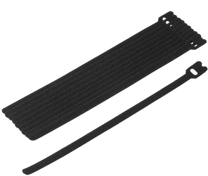 Produktbild Fastech ETK-7-2 Strap, schwarz, 7x200mm (Klettkabelbinder, 200 mm, 10 Stk.)