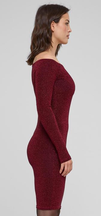 Actual product image Urban Classics Ladies Off Shoulder Longsleeve Glitter Dress - 126795 (L)