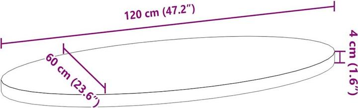 Image du produit VidaXL Lyndsie (120 x 60 x 4 cm)
