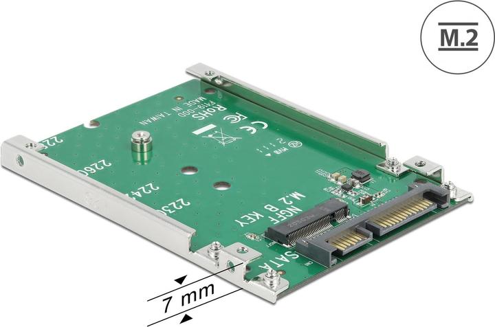 Produktbild Delock 2,5″ Konverter SATA 22 Pin > M.2 NGFF