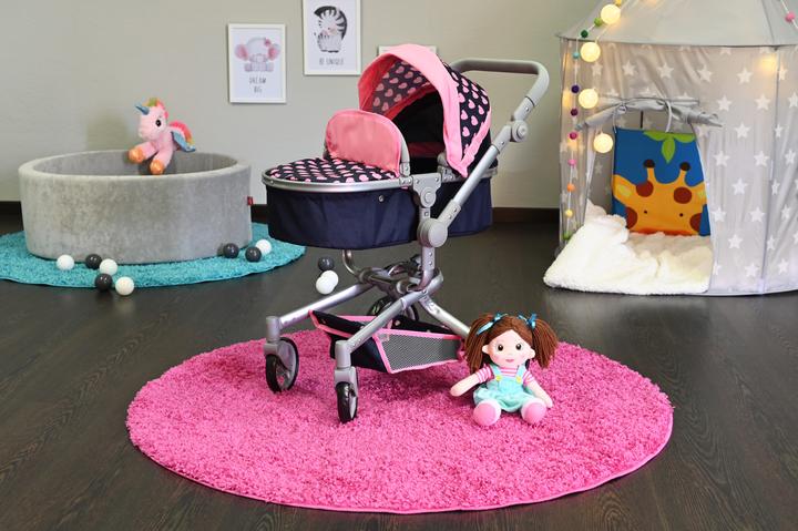 Actual product image Knorrtoys Boonk Doll's Pram - "Pink Hearts