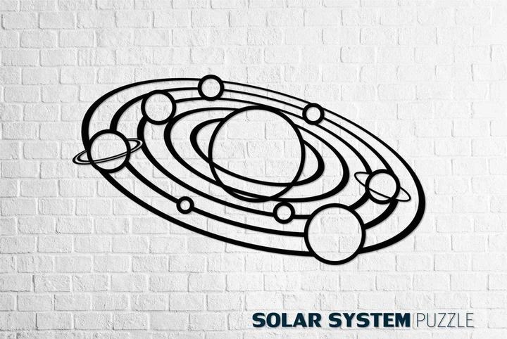 Actual product image Eco Wood Art Solar system (80 x 36 cm)