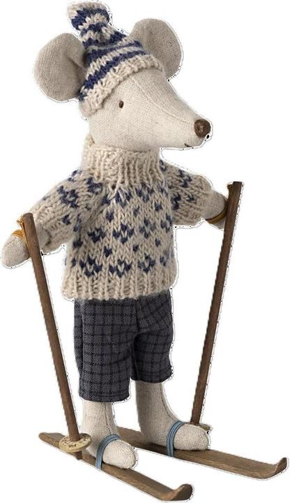 Produktbild Maileg Wintermaus mit Skiset (16 cm)