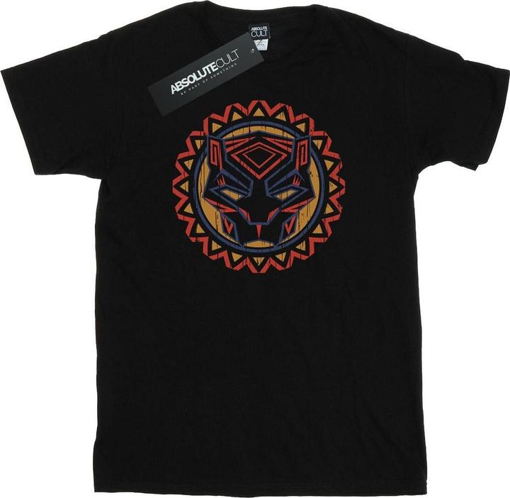 Actual product image Mens Black Panther Tribal Panther Icon T-Shirt (S)