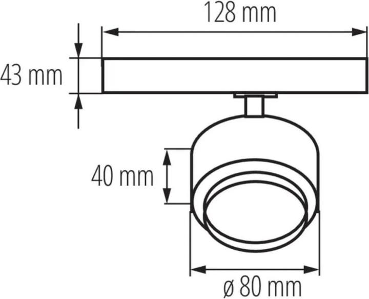 Produktbild Kanlux Schwarzer Spot-LED-Schienenstrahler 18W BTLW 35665 (1400 lm)