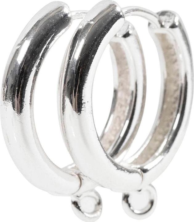 Image du produit Creativ Company Ohrring 2 x 2 Paar, Versilbert, Material: Messing (Laiton)