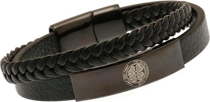 Actual product image Celtic FC Leather Crest Bracelet (100% synthetic material)