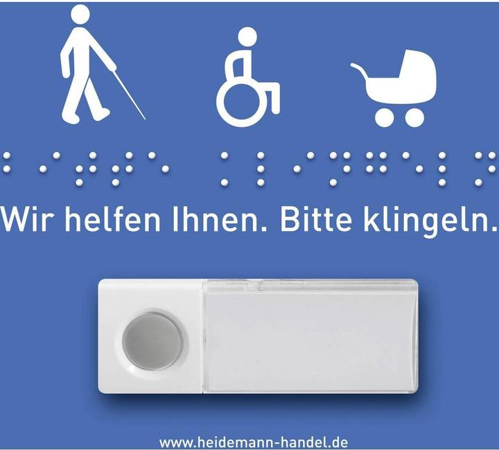 Actual product image Heidemann Service sign for radio chime set HX (Funk)