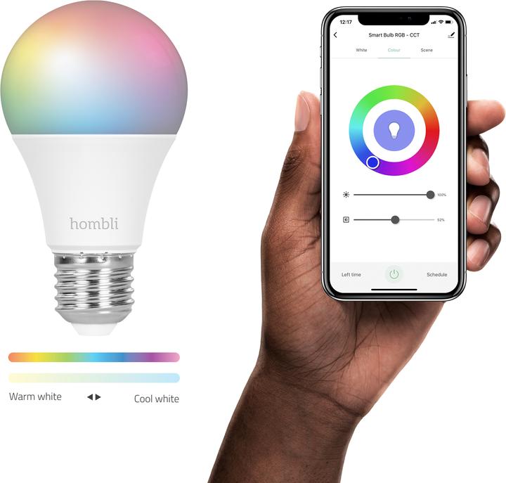 Produktbild Hombli Smart Bulb RGB (E27, 9 W, 800 lm, 1 x, F)
