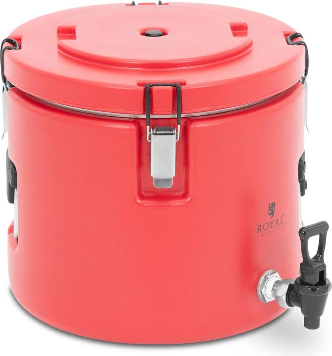 Produktbild Royal Catering Thermobehälter Edelstahl Thermobox Warmhaltebehälter Speisen Ablasshahn 15 L (15 l)