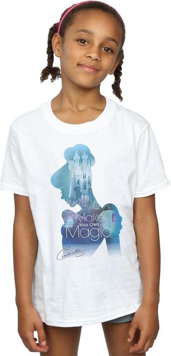 Actual product image Cinderella Girls Make Your Own Magic Silhouette Cotton T-Shirt (116)