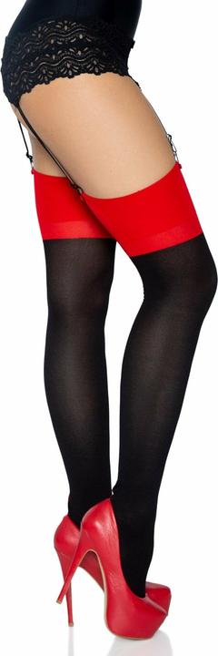 Produktbild Leg Avenue Straps-Strümpfe mit er Ziernaht (One Size)