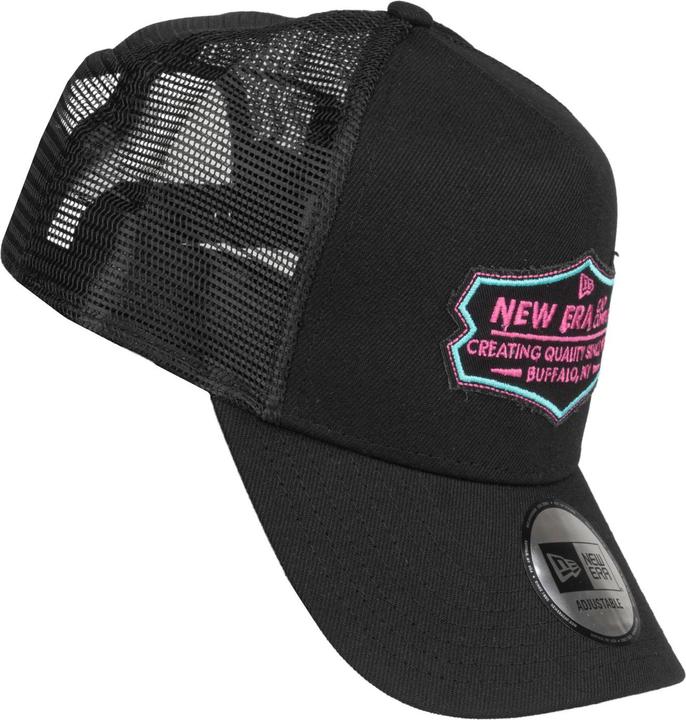 Actual product image New Era Adjustable Trucker Cap - RETRO PATCH noir / teal (One size)