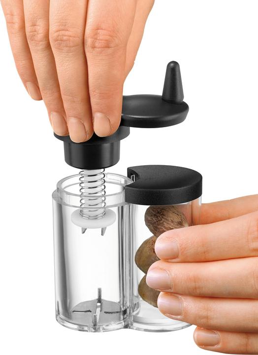 Produktbild Silit Muskatmühle Mulino mit Reservebehälter Glas Kunststoff (Nuss)