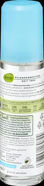 Valeurs nutritives et ingrédients dm alverde Déodorant vaporisateur Menthe aquatique Minéraux marins (Spray)
