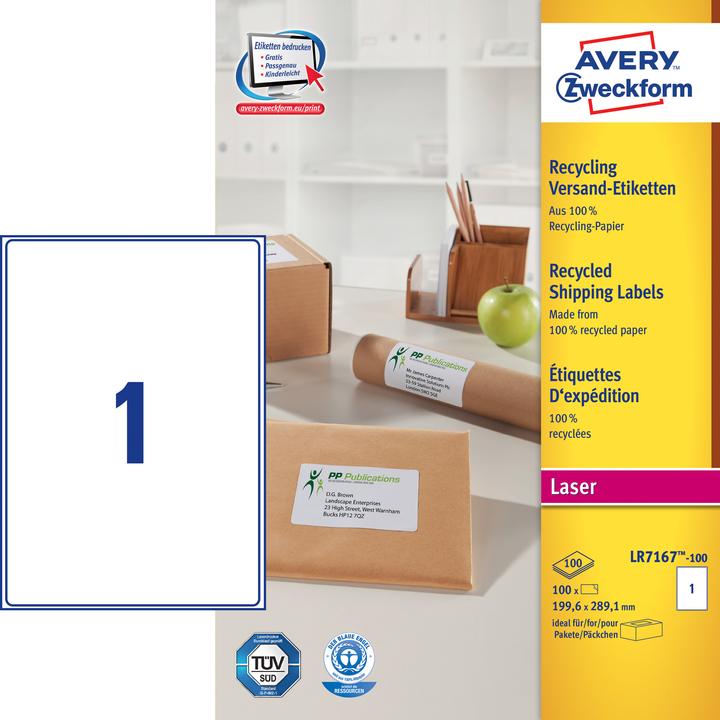 Produktbild Avery Recycling Versandetiketten