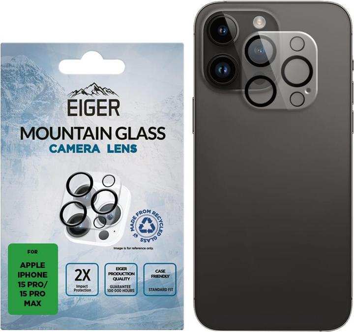 Actual product image Eiger Mountain Glass Lens (1 Piece, Apple iPhone 15 Pro, Apple iPhone 15 Pro Max)