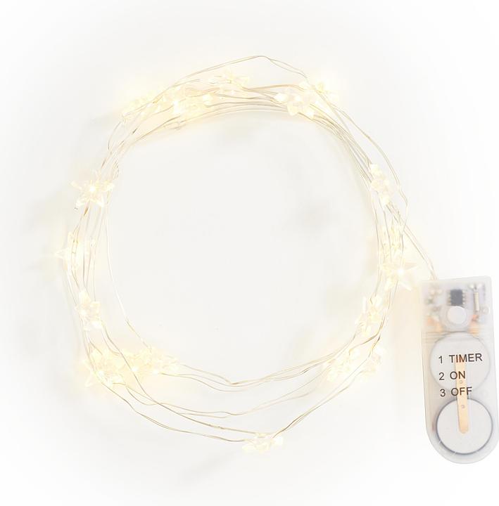 Produktbild VBS Micro LED Lichterkette Stern, batteriebetrieben, mit Timer (2.10 m)