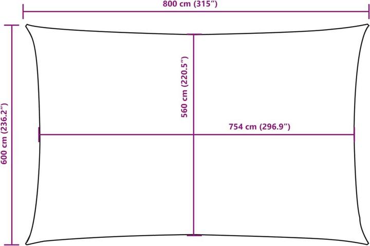 Actual product image VidaXL Nezhatok (600 x 800 cm)