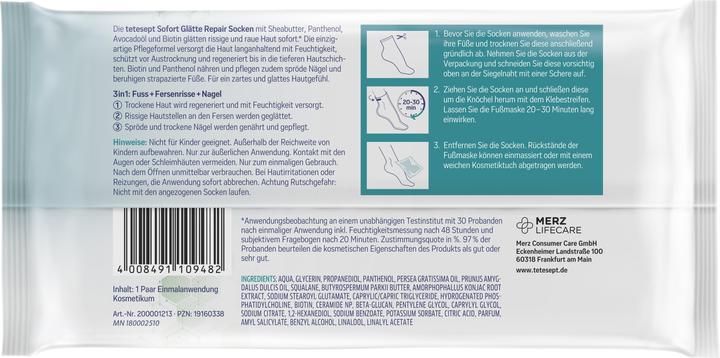 Produktbild Tetesept Sofort Glätte+Repair Socken (Sohlen)