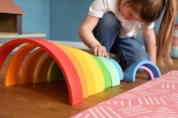 Immagine prodotto small foot Arcobaleno con blocchi di legno XL