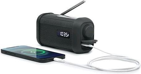 Actual product image Muse Portable Solar Radio with Crank & Flashlight (FM, Bluetooth, NFC)
