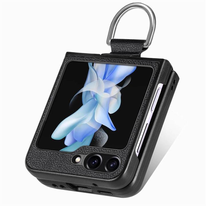 Produktbild Cover-Discount Galaxy Z Flip5 - Hybrid Hülle mit Ringhalter braun (Samsung Galaxy Z Flip5)