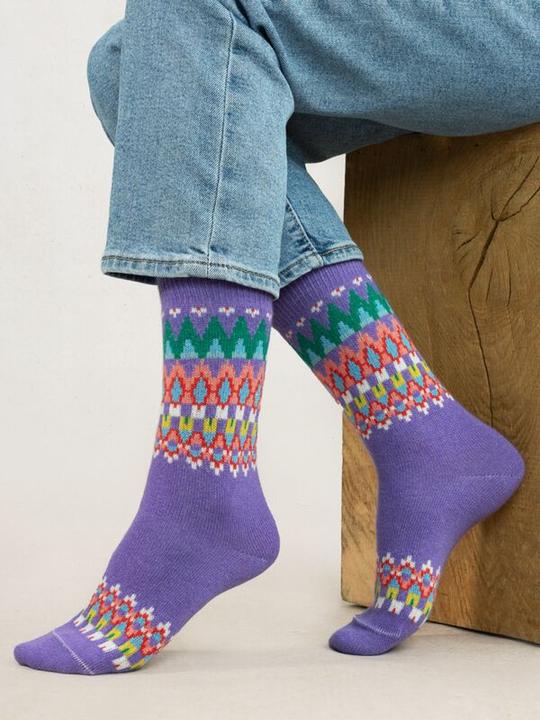 Actual product image Bleuforêt Cashmere jacquard socks (36 - 40)