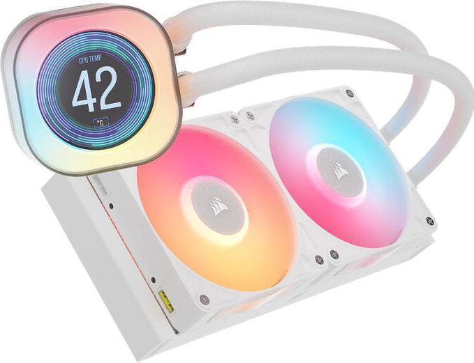 Actual product image Corsair iCUE LINK TITAN 240 RX LCD White AIO, 240mm Radiator, Liquid CPU Cooler