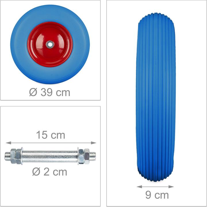Actual product image Relaxdays Solid Rubber Wheelbarrow Spare Tyre