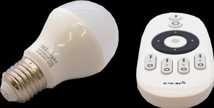 Image du produit Milight Ampoule LED froid-chaud 6W avec télécommande sans fil (E27, 6 W, 470 lm, 1 x, F)
