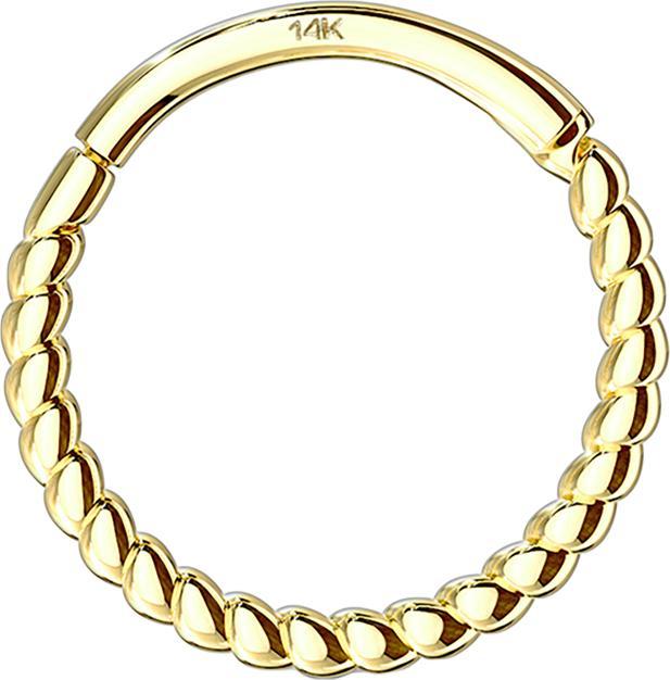 Produktbild Star Piercing Micro Segmentring klappbar geflochten 14k gold (ohne Messing, 14k Gold)