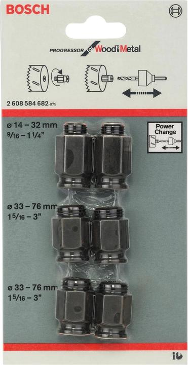 Produktbild Bosch Professional Zubehör Übergangsadapter-Set (3.0 Zentimeter)