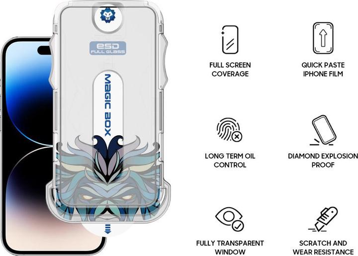 Produktbild Lito Panzerglas inkl. Installationstool iPhone 14 Pro (1 Stück, Apple iPhone 14 Pro)