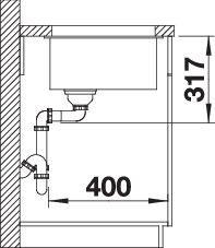 Actual product image Blanco Etagon 500-U (Undermount sink, 46 cm, 53 cm)